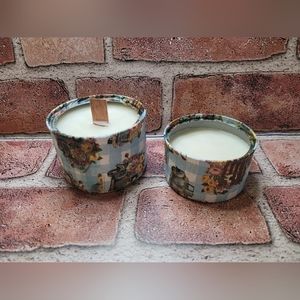 Organic Soy Wax Wood Wick Candle and Wax Melt Set